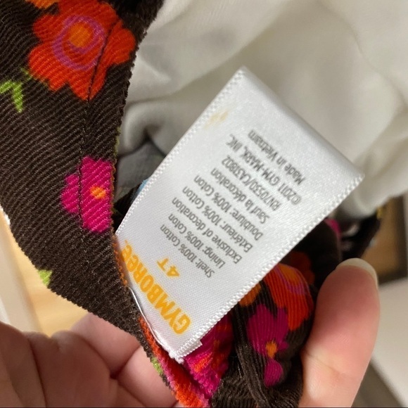 Gymboree Outfit Bundle Brown Floral Sz 4 Girls - Picture 7 of 8